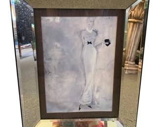 401 - Signed Print in Mirrored Frame - 20 x 16
