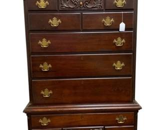 1368 - Craftique Queen Anne Highboy - 2 Pieces (Description): 81 x 39.5 x 21 Missing Hardware on 1 Drawer