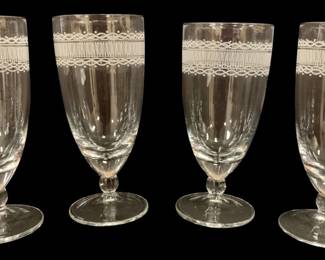 1397 - 4 Lenox Anna Griffin "Accoutrements" Water Goblets (Description): 7 Inches Tall
