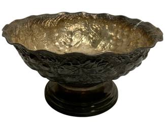 649 - Silverplate Bowl - 8 x 15 (Description): no weighted bottom