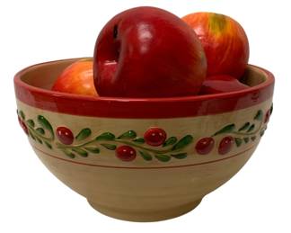 724 - Bowl w/ Faux Apples - 5 x 9