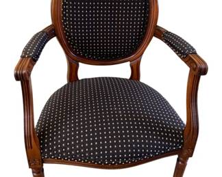 402 - Upholstered Wood Arm Chair - 38 x 23 x 22