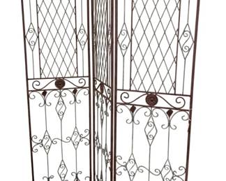 709 - Rustic 3-Panel Metal Divider - 55 x 75