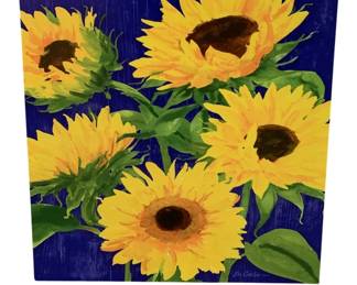 782 - Weatherproof UV Protected Sunflower Canvas (Description): 24 x 24