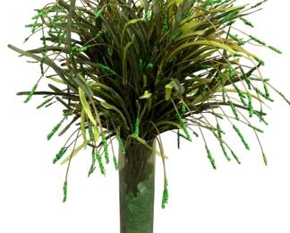 248 - Faux Flowers in Glass Vase - 33 x 23 x 23