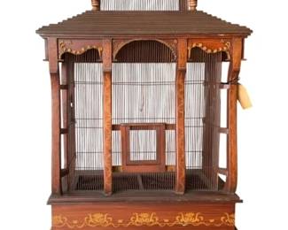 10 - Magnificent Vtg Argentine Hand-Painted Birdcage - 86 x 37 x 19