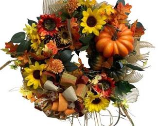 908 - Handcrafted Fall Wreath - 23 x 25