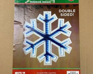 1013 - 15.6" Hanging Snowflake Double Sided w/ box (Description): Used as is electric/electronic/mechanical item. No guarantee all components, untested.