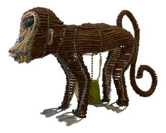 1147 - Beaded Monkey - 5 x 9 x 2.5