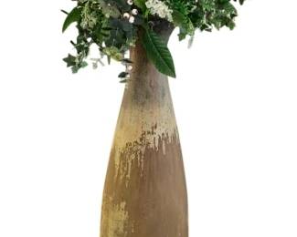 209 - Monumental Vase w/ Artificial Greenery & More (Description): 95 x 28 x 28