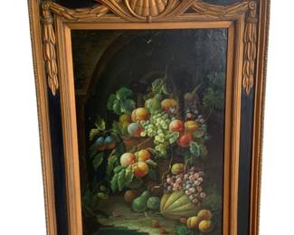 495 - Ornate Framed Art, signed - 51 x 35