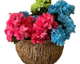 89 - Basket w/ Assorted Flower Stems - 20 x 22