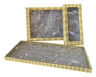 96 - Cypress Glass Home Garland & Ornaments in Box