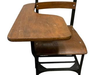 601 - Vintage School House Desk w/ chair (Description): 31 x 20 x 24