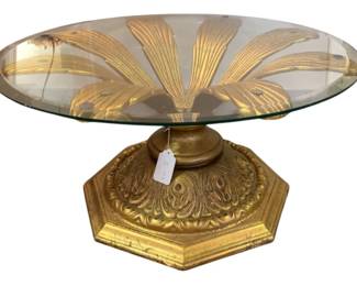 172 - Glass Top Coffee Table - 14 x 28
