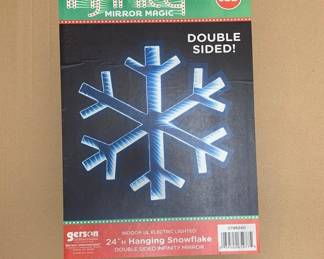 1009 - 24" Hanging Snowflake double sided w/ box (Description): Used as is electric/electronic/mechanical item. No guarantee all components, untested.