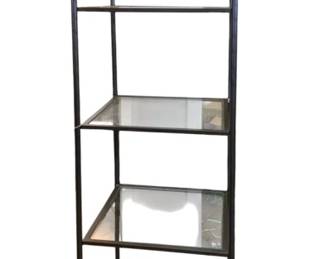 225 - 4 Tiered Metal/Glass Shelf - 77 x 22.5 x 22.5