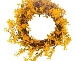267 - Faux Forsythia Vine Wreath - 25" Round