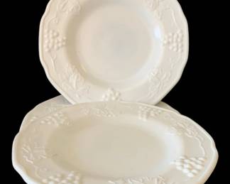 125 - 8 Milk Glass Plates - 6" Round