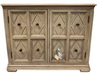 736 - 2 Door Bassett Cabinet w/ adjustable shelves (Description): 36 x 19 x 45