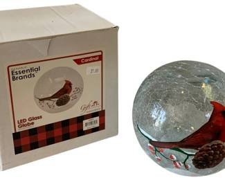 60 - Cardinal Glass LED Globe - 6" Round (Description): Used as is electric/electronic/mechanical item. No guarantee all components, untested.