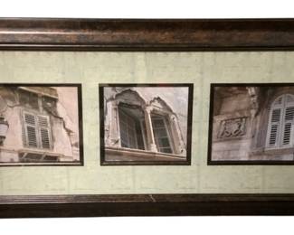 644 - 3-Print Framed Wall Art - 19 x 38