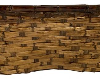 871 - Woven Basket - 12 x 19.5 x 7.75