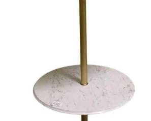 807 - Vintage Marble Top Lamp Table - 53 x 15 (Description): Used as is electric/electronic/mechanical item. No guarantee all components, untested.