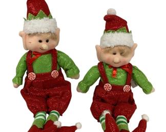 1080 - Plush Holiday Elf Shelf Decoration - 16" Tall