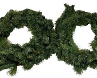 961 - 2 Artificial Pine Wreaths - 24"
