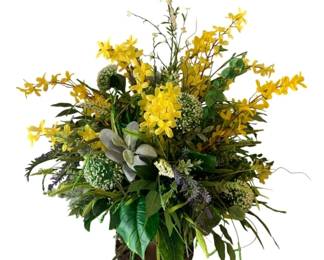 26 - Spring Floral Arrangement in Metal Pot - 37 x 31