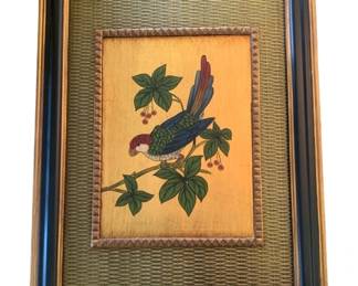 387 - Framed Bird Print - 33 x 22