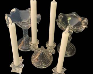 188 - Assorted Candlestick Holders - 5 x 4.5 x 4.5