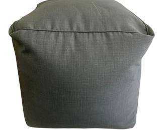 449 - Pouf Ottoman in gray fabric (Description): 19 x 22