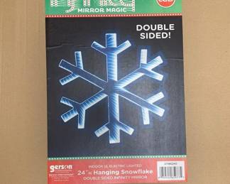 1010 - 24" Hanging Snowflake double sided w/ box (Description): Used as is electric/electronic/mechanical item. No guarantee all components, untested.