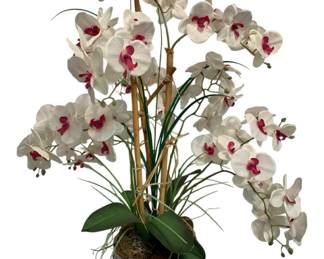 770 - Faux Orchid Flower in Planter - 36 x 25