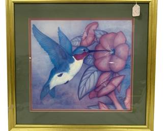 1359 - Framed Hummingbird Print - 28 x 27