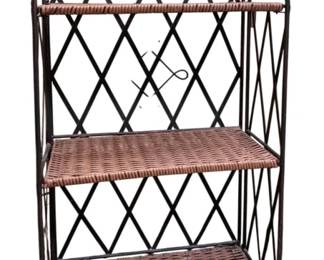 723 - Metal/Wicker Shelf - 44 x 21 x 10.5