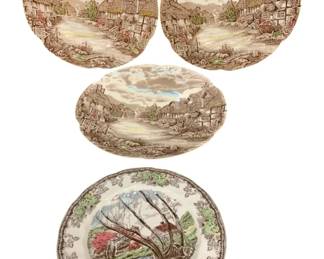 1388 - 4 Johnson Bros Plates - 10 Inches Round