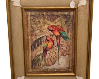 885 - Vintage Framed Tropical Print - 24 x 18