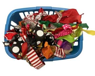 1234 - Laundry basket with Assorted Bows