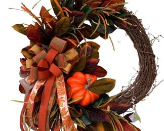 704 - Handcrafted Fall Wreath - 35 x 28