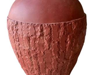 12 - Monumental Olive Jar w/ Bamboo Shoots (Description): 37 x 25 - Paprika Color