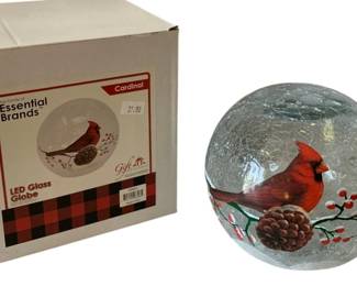 67 - Cardinal Glass LED Globe - 6" Round (Description): Used as is electric/electronic/mechanical item. No guarantee all components, untested.