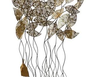 306 - Gold Leaf Metal Wall Hanger - 40 x 22