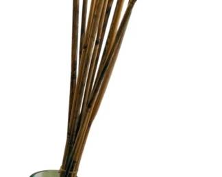 334 - Blue/Green Vase w/ Bamboo Sticks - 60 x 4.5
