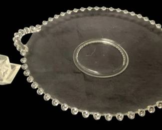 501 - Imperial Glass Candlewick Platter & more (Description): 11.5 x 10