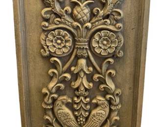 332 - Wall Plaque w/ Birds - 49.5 x 26