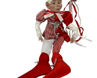 1070 - Collectible Holiday Posable Elf Doll - 22" Tall