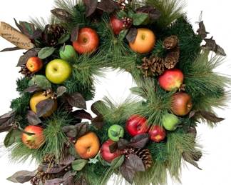 903 - Handcrafted Fruit Wreath - 27 x 27